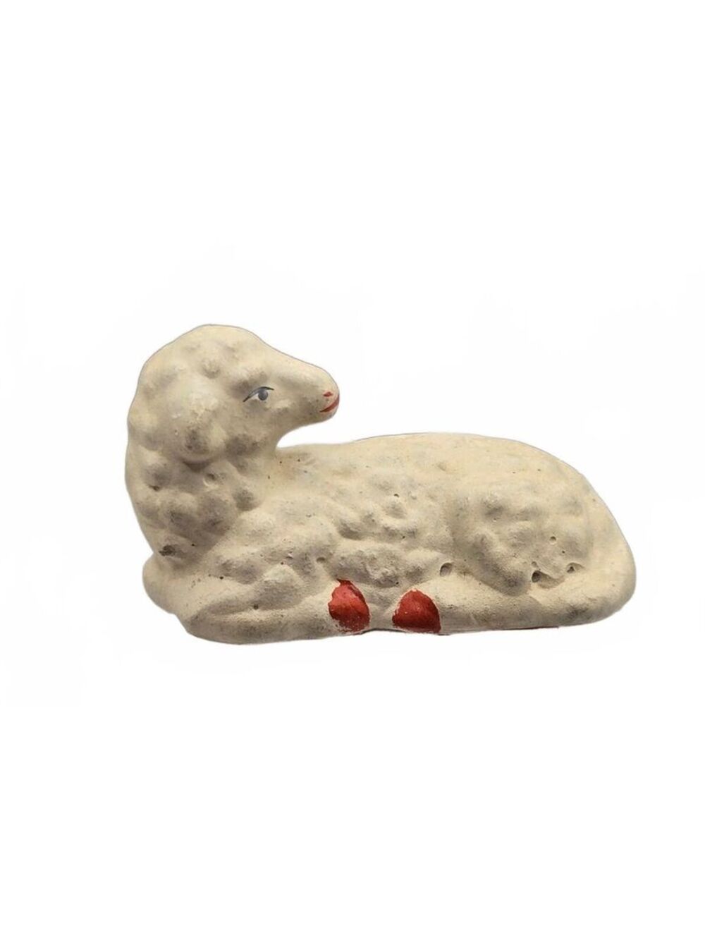 Made in Japan Lamb Sheep Figurine, Seated animal, Vintage Nativity